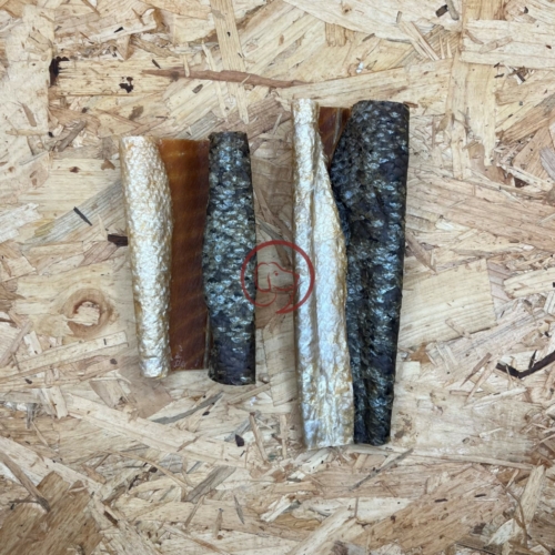 Zalmhuiden met vlees