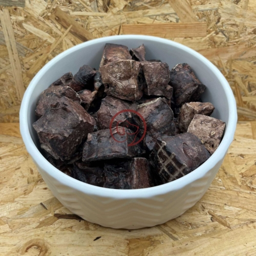 Paardenlongblokjes in schaal