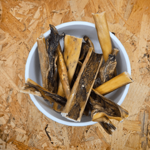 Bakje met hertenkophuid