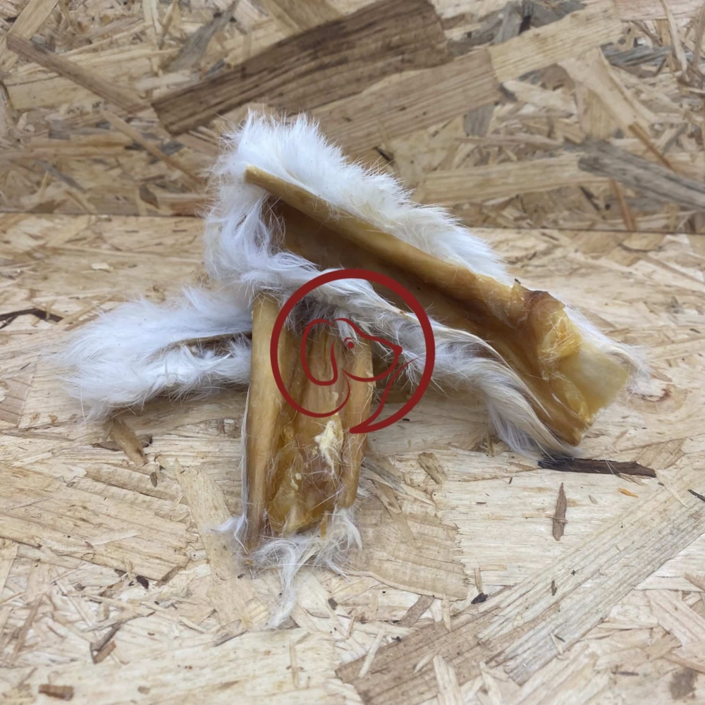 Konijnenhuid met vacht