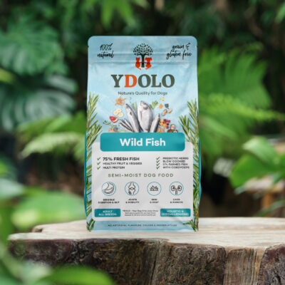 Zak Ydolo healthy & pure wild fish met natuurlijke achtergrond