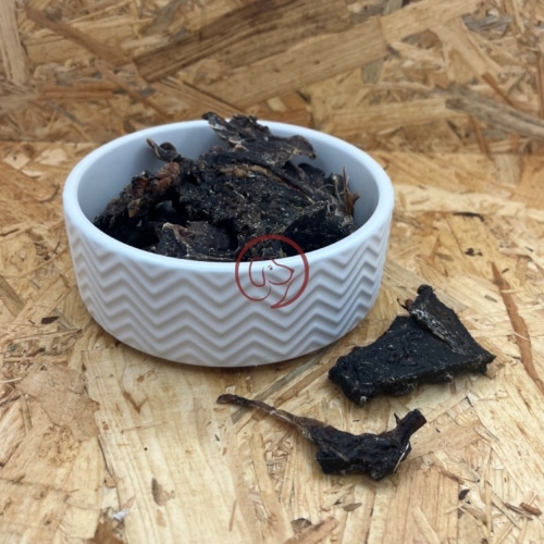 deer jerky in schaal