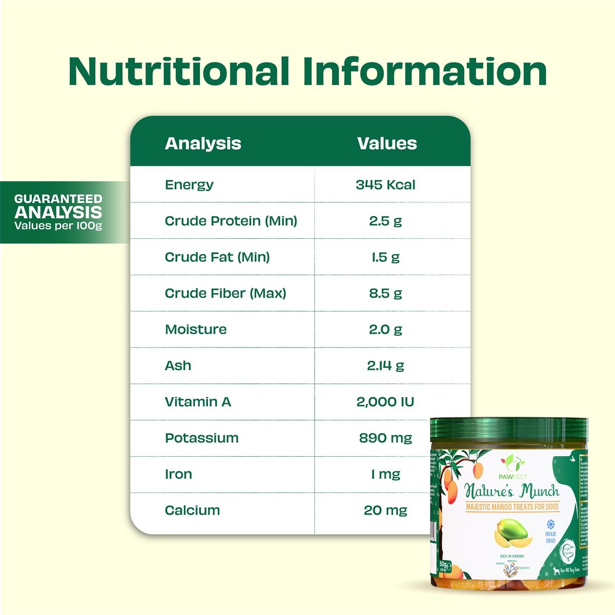 Pawfect natures munch dog treats mango 2