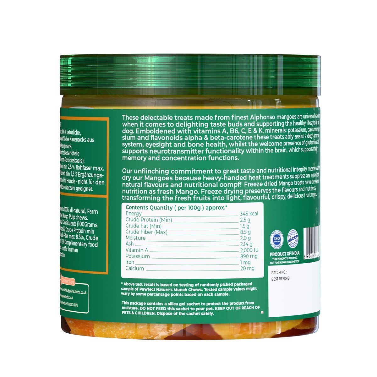 Pawfect natures munch dog treats mango - Afbeelding 3