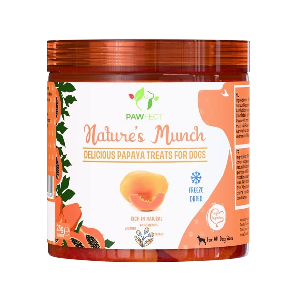 Pawfect natures munch dog treats papaya