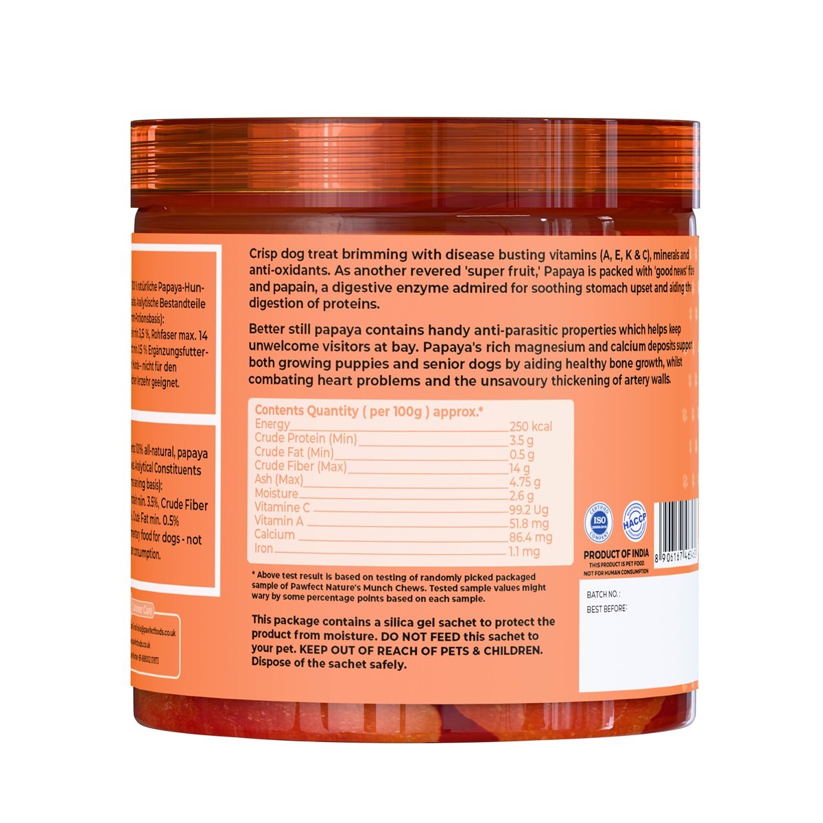 Pawfect natures munch dog treats papaya - Afbeelding 3