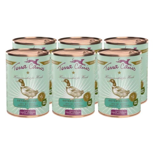 Terra canis graanvrij menu eend meerdere blikken