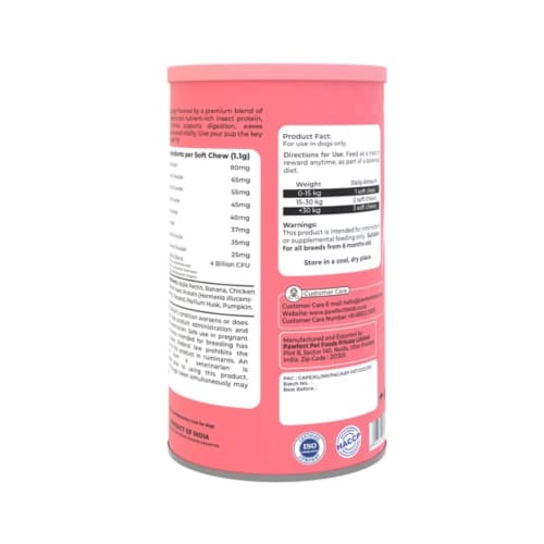 Pawfect Wild Vigor Gut Guard Bites achterkant potje