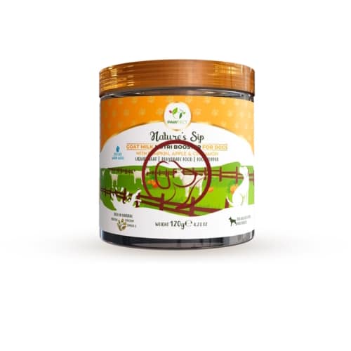 Pawfect geitenmelk met pompoen, appel en kaneel