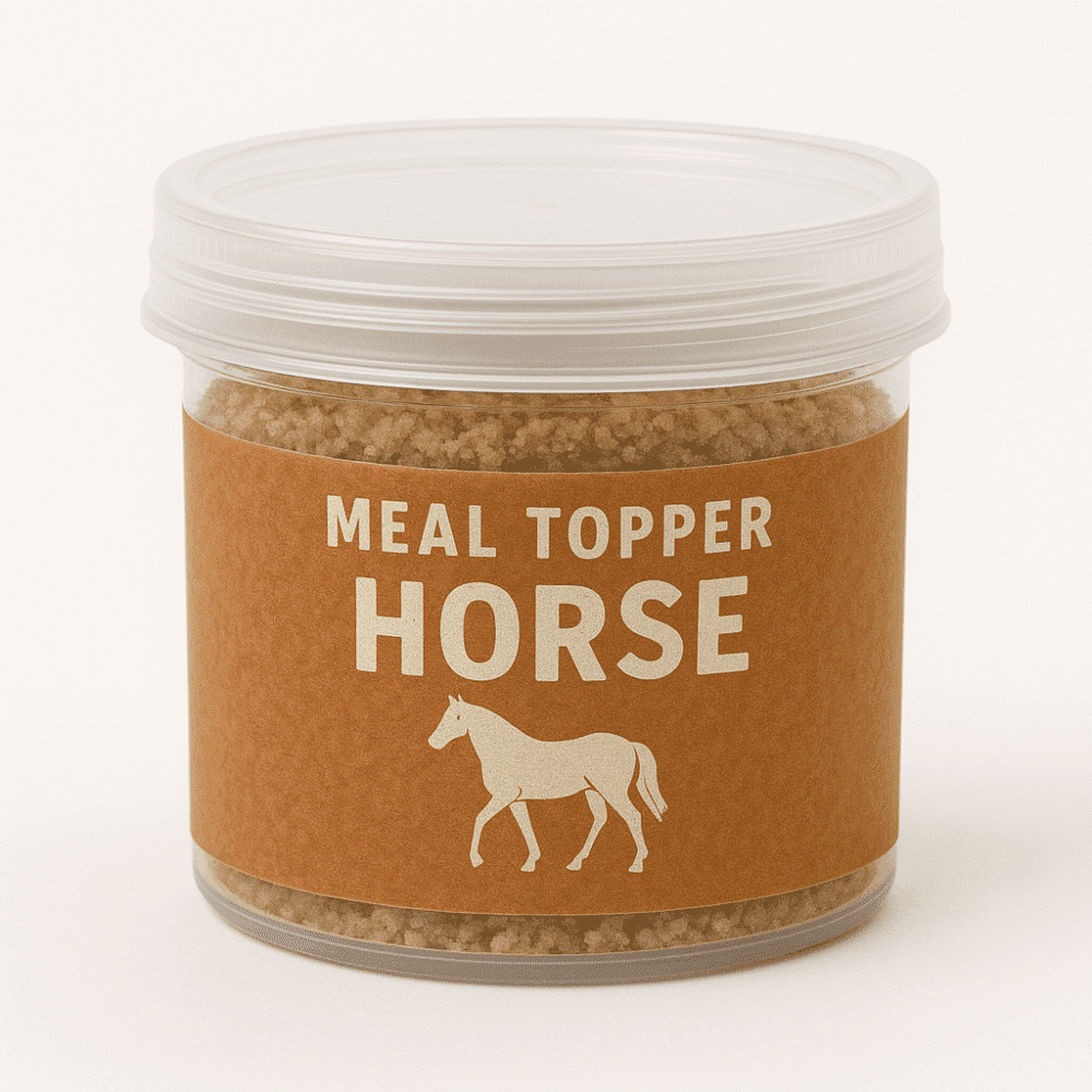 Meal topper horse