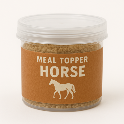 Meal topper horse