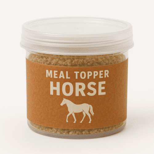 Meal topper horse