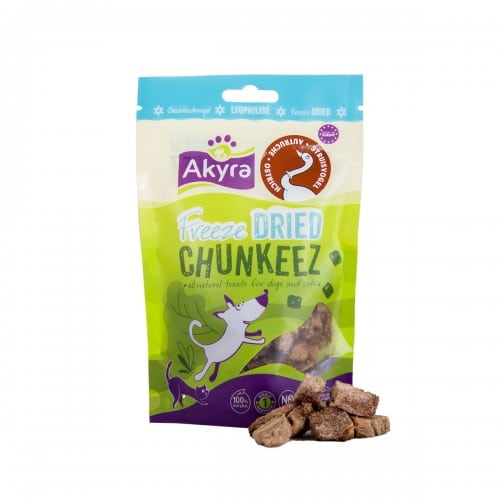 Akyra freeze dried chunkeez struisvogel