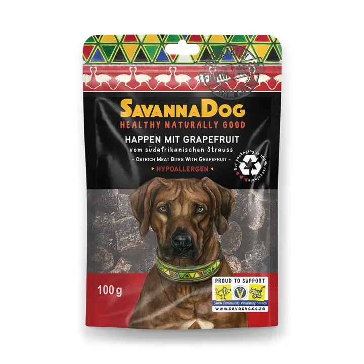 Savannadog struisvogelbites met grapefruit