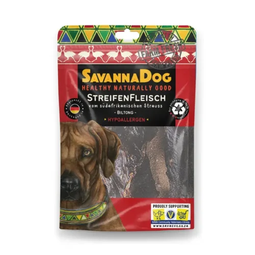 Savannadog struisvogelvleesrepen