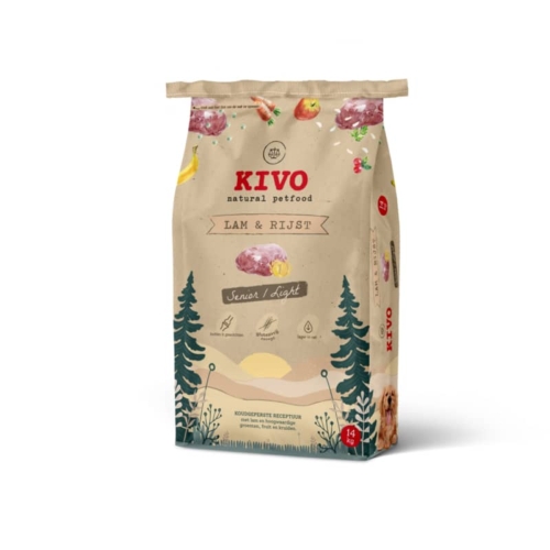 Kivo Lam & Rijst glutenvrij droogvoer voor honden – gezonde brokken met lam, rijst en zalmolie