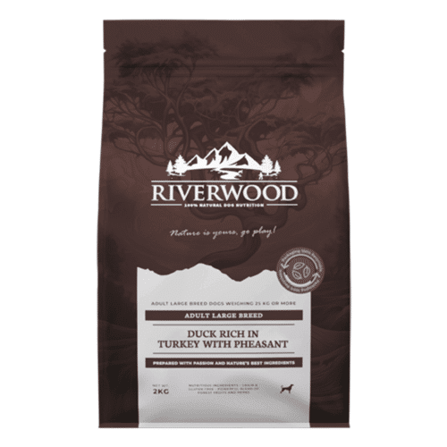 Riverwood Adult Large Breed Eend & Kalkoen – graanvrij droogvoer voor grote volwassen honden