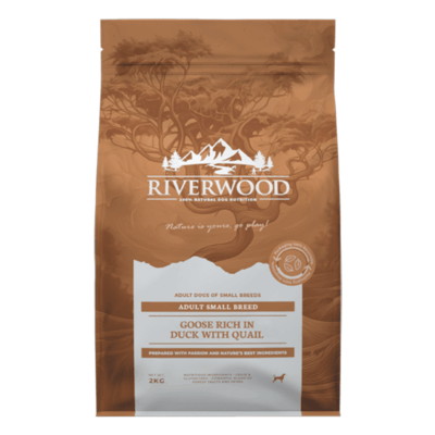 Riverwood Adult Small Breeds Gans & Eend – graanvrije droogvoeding voor kleine volwassen honden