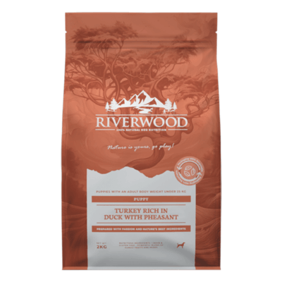 Riverwood Puppy Turkey & Duck - graanvrij puppyvoer met kalkoen en eend voor een gezonde start